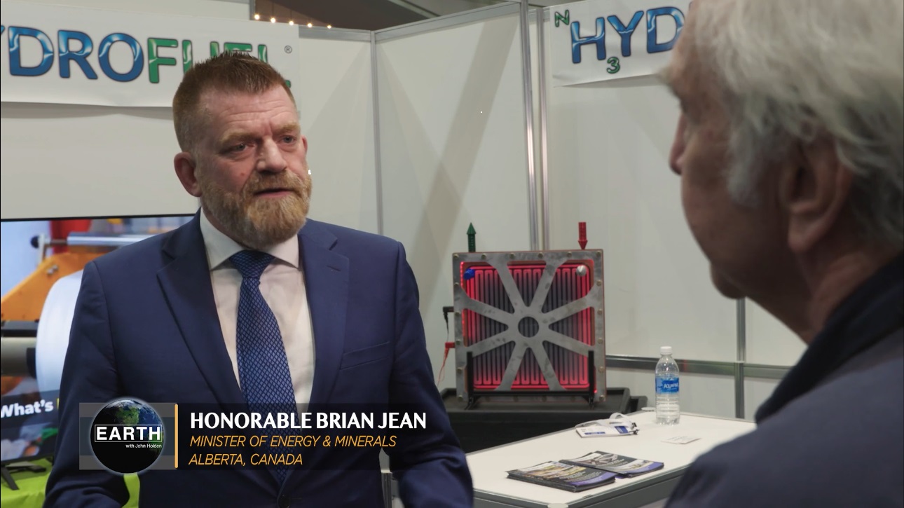 The Hon. Brian Jean, Alberta Minister of Energy and Mines and John Holden